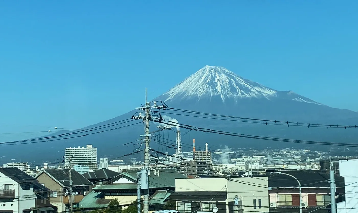 Monte Fuji visibile dal finestrino