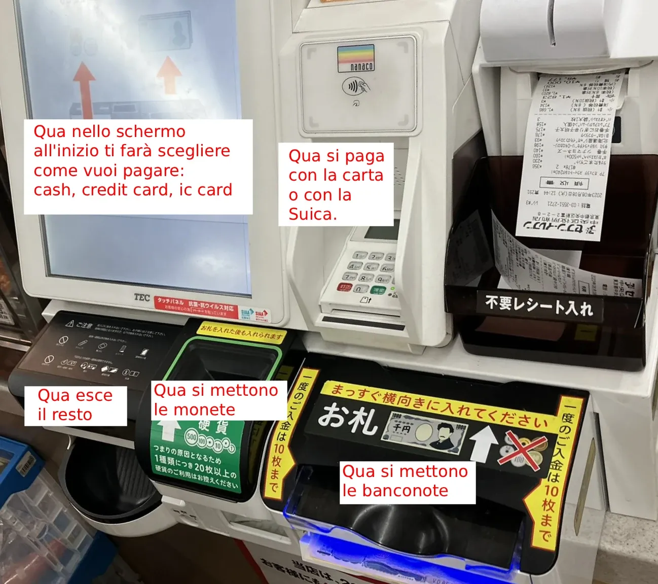 Come pagare al konbini